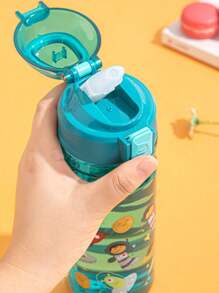 1pc 600ml Leakproof Plastic Water Bottle Fitness Sports Water Bottle With Strap For Office, Gym, Outdoor Sports