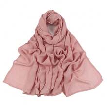 1 Chiếc Khăn Choàng Hijab Nữ Màu Trơn Chất Lượng Cao, Thoải Mái, Mềm Mại Và Thoáng Khí, Thích Hợp Để Mặc Hàng Ngày Cho Abaya - Nhiều màu - Xem 29
