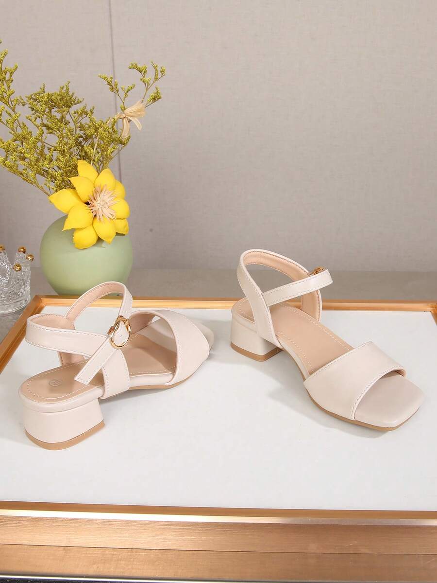 Fashionable And Elegant High-End Party High Heel Sandals, Solid Color Open Toe High Heel Sandals, Breathable And Lightweight Formal Shoes, Suitable For Party, Performance, Banquet, Wedding Square Toe High Heel Sandals