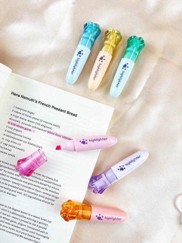 6pcs Mini Highlighter Set, Macaron 6-Color Highlighter, Marker Pen, Suitable Gift For Classmates Or Colleagues Back To School