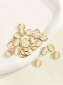 29 Pcs Tube Curled Copper Disc Single Hole Components For Earring DIY Assembly - Brass - View 1