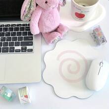 Tappetino da tavolo a forma di fiore, bellissimo tappetino per mouse con design a forma di pesce, fondo in gomma antiscivolo, semplice decorazione per ufficio