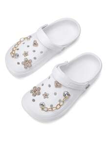 HOEASE Exclusive Stylish Lightweight Clogs, EVA Soft Sole Non-Slip Breathable And Comfortable Leisure Garden Shoes And Beach Shoes, Personalized Customized Charms, For Home And Outing, For All Seasons