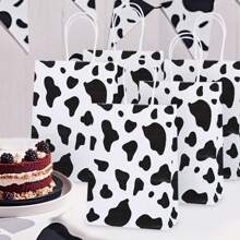 24 Pieces Cow Print Gift Bags Cow Party Favors Non Woven Tote Bags With Handle Reusable Cow Goodie Bags Candy Bag For Cow Theme Birthday Party Gender Reveal Wedding Items Supplies
