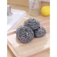 6 pièces Brosse de nettoyage en acier inoxydable durable - Outils de nettoyage polyvalents pour la cuisine et la salle de bain