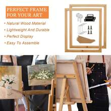 1 Set Wooden Picture Frame DIY Wood Strips Assembly Kit (For Gallery Framing Oil Painting/Installing Stretched Canvas Bars), Size Options 12x16, 16x20, 16x24 Inches, Poster Decoration - Current Fashionable, Cost-Effective