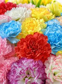 10pcs Simulation Single-Head Carnation Mother'S Day Teacher Women'S Day Gift Simulation Bouquet Fake Flowers Home Decoration Artificial Flowers