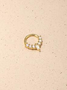 1PC 925 Sterling Silver Marquise Hoop Earrings Cartilage Piercing Earrings Ear Cuff Tiny Hoop Earrings For Women Daily Wear Wedding Party Engagement Anniversary Valentine's Day