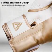 Boxing Training Gloves For Men Women - Lightweight, Shock Absorbent Boxing Glove For Boxing, MMA, Muay Thai - Special Version Size 10 Oz, Gilding/Silver Color Optional