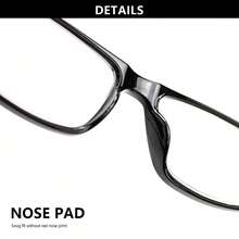 6pcs Classic Square Reading Glasses, Black Frame With Gradient Color, Multiple Color Options, Comfortable Lightweight Frames, Daily Reading Glasses - Multicolor 2 - View 10