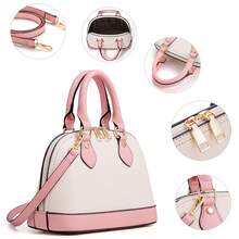 UKEIN 4PCS Women Fashion Handbags Purses Wallet Tote Shoulder Bags Casual Crossbody Bags, Best Valentine's Day Gift For Ladies Girls, Satchel Purse Set 4pcs - Hồng - Xem 3