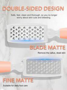 ANDVICTORY 1pc Pedicure Tools Professional Foot File Scrubber With Catcher Double-Sided Dead Skin Remover Rasp For Feet Care Spa Tool - Multicolor - View 2