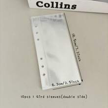 A6 Narrow Loose Leaf Cover, 10pcs 1 Grid 2 Grid 3-Inch Storage Bags, Postcards Binder Collect Book Organizer,Back To School,School Supplies