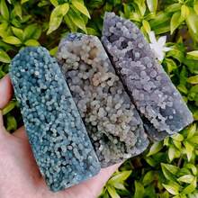 1pc Bohemian Asymmetrical Grape Agate Tower - Natural Purple, Blue, And Pink Stones With Complex Patterns - Perfect For Home, Fish Tank, Or Desk Decoration - Ideal Gift For Collectors And Enthusiasts - Multicolor - View 5