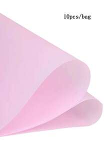 10pcs Plain Flower Wrapping Paper, 58x58cm Pink Waterproof Gift Wrapping Paper For Party, - Baby Pink - View 6