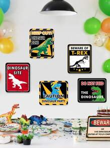 12Pcs Dinosaur Wall Signs,Dinosaur Party Funny Warning Tags,Dinosaur Theme Birthday Party Decor,Wedding Supplies,Bridal Shower Favors,Babyshower Decor,Gender Reveal Party Supplies,Jurassic Decorations,Holiday Party Favors,Party Background Decoration,Photo Booth Props