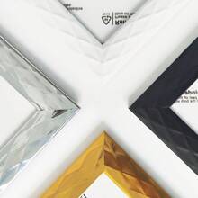 1 pièce ou set de 5 pièces, cadres photo ondulés de 5", 6", 7", 8", 10" (le motif réel peut varier, les photos sont expédiées au hasard), cadres style diamant dans les couleurs noir, blanc, argent, or, convenant comme cadeau pour le Nouvel An, la Saint-Valentin, Noël, souvenir de mariage, pour la décoration de la chambre, du mariage, de la maison, du bureau, à poser sur une table ou à accrocher au mur