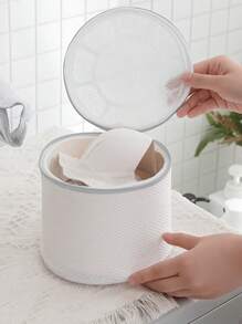 ​1pc Sandwich Fabric Bra Laundry Bag - Prevent Deformation & Color Transfer, Reusable Mesh Wash Bag For Bras, Lingerie, Machine Wash & Travel Storage