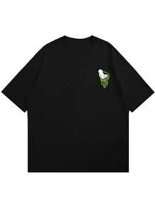 Popeye Collab Men's Casual Cartoon Print Short Sleeve Tee, Summer - Black - View 6