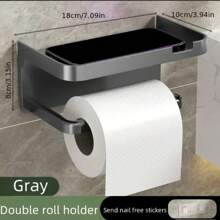 1 pièce Boîte de rangement pour serviettes en papier de cuisine/salle de bain, support et organisateur, rack de rangement à double usage, accessoires de toilette/salle de bain, accessoires de salle de bain d'hôtel (convient uniquement pour les articles de moins de 2 kg)
