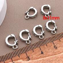 1/3/5pcs Real 18K Gold Plated Brass Zirconia Bail Bead Spacer Buckle Connectors Spring Buckle Clasp Clip Buckle For DIY Jewelry Making Finding Bracelet Necklace Pendant