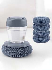 1件装刷锅神自动液体洗碗刷厨房家用洗碗刷懒人按压式锅具清洁刷 - 彩色 - 查看 2