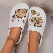 Sapatos, Sandálias, Chinelos, Vestimenta de Verão Feminina para Uso Externo, Antiderrapante para Uso Doméstico, Sandálias e Chinelos EVA para Banho Doméstico, Chinelos Femininos Macios, Confortáveis e Resistentes ao Desgaste, Acessórios DIY Manuais