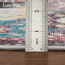 Large Vintage Area Rug, Machine Washable Rectangle Soft Rugs For Living Room, Bedroom, Kitchen, Office Anti-Slip Non Shedding - Multicolor - View 6