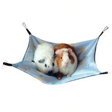 1pc Guinea Pig Hammock Bed, Suitable For All Seasons, Breathable Ice Silk And Crystal Suede Double-Sided Pet Hammock For Guinea Pigs, Rats, Hamsters, And Ferrets - Multicolor - View 8