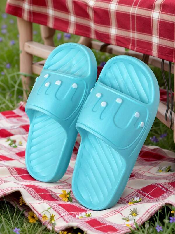 1 Pair Women's Summer Indoor Slippers, Soft, Lightweight, Comfortable & Versatile EVA Material, Non-Slip Bathroom, Quick-Drying, Anti-Bacterial Foot Protection, Suitable For Both Indoor And Outdoor Wear, Unisex Design
