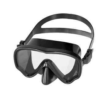 1 stuk snorkelmasker voor volwassenen, anti-condens duikmasker met breed panoramisch zicht, zwembril van gehard glas