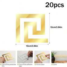 10/20 件，5 厘米/10 厘米，自粘镜面贴纸套装，方便用于家庭、房间的艺术墙面装饰，可移除和重新粘贴，适用于办公室、客厅、浴室、厨房、卧室 DIY 装饰镜面墙贴墙艺术卧室装饰客厅墙纸墙贴派对装饰客厅装饰办公室装饰物品个性化贴纸墙镜房间镜子家居装饰浴室装饰 - 彩色 - 查看 17