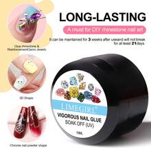 LIMEGIRL Poly Nail Gel Kit With UV Light Lamp, Nail Extension Gel Set Nail Art Magic Mirror Powder Kit, Metallic Shine & Gradient Effects, Complete DIY Nail Salon Set With Base Coat, Gloss Matte Top Coat, Nail File Brush Manicure Tool, For Home & Salon Use - 彩色 - 查看 5