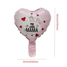 10pcs Spanish 10inch Mini Mother's Day Heart Balloons Best Mom Air Balloon Love Mom Mother's Day Decorations