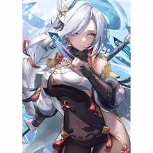 1pc Wall Arts Posters FramelessPop WHite CARD Anime Girl Poster CUTE Poster Bar Cafe Wall Art Painting Home Decor Frameless/Wood-Framed Painting