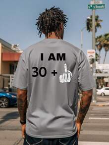 Custom-Plus Size Men's T-Shirt (Up To 6XL): Text/Photo T-Shirt-A Combination Of Large Frame And Big Personalized, Diversified Font And Color Selection, Suitable For Various Festivals/Anniversaries/Birthdays/Pets/Couples Customization - Grey - View 2