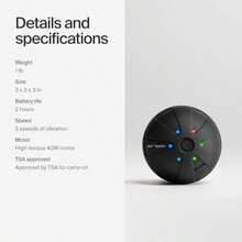 Hypersphere Go Vibrating Massage Ball For Muscle Rvery Myofascial Release And Pain Relief - Portable Fitn Massager Perfect - Black - View 5