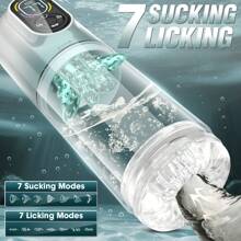 Automatic Male Masturbator Male Sex Toys, Sex Toys For Men Penis Pump With 7 Sucking & Vibrating & Thrusting & Rotating & Licking, Men Sex Toy Adult Toys Blowjob Sex Machine Pocket Pussy Stroker