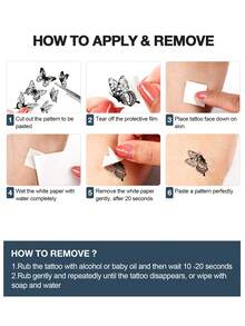 3pcs 3D Red Rose Flower Temporary Tattoo Stickers, Waterproof Fake Tattoo Lasts For 2-5 Days, Suitable For Women And Men, Cover Scars, Can Be Used On Arms, Wrists, Shoulders, Legs, Waist, Neck, Hands, Chest, Thighs, Fingers - Multicolor - View 8