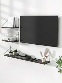 1 pieza Estante de pared sin perforar, estante colgante para cocina/sala de estar/dormitorio, tablero de almacenamiento flotante de pared