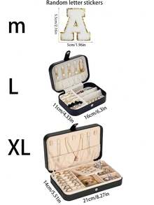 1PC Large And Medium Portable Buckle Jewelry Box, Used For Storing Rings, Necklaces, And Earrings, Buckle Portable Jewelry Box, Ring Box, Bracelet Necklace Box, Earring Box, Jewelry PU Leather Storage Box, Jewelry Storage Box - Multicolor - View 3