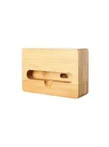 1 pieza Soporte de teléfono con forma de megáfono de bambú creativo, texto personalizable grabado, apto para fiestas de Navidad, San Valentín, Acción de Gracias, Día de la Madre, Día del Padre, Graduación, regalos de cumpleaños