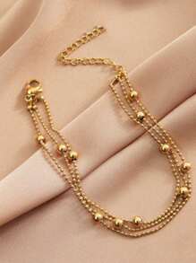 1 pieza Pulsera de cadena de acero inoxidable de mujeres para fiesta , tener una cita , trabajar