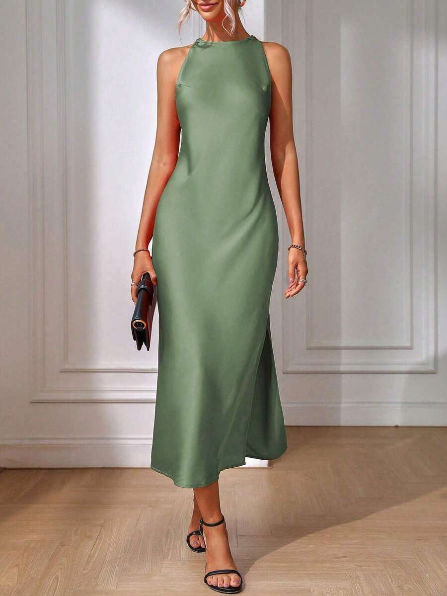 Eur Latin Tailored Dress - Green - View 1