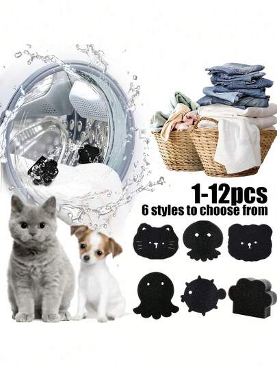 Pet Hair Remover For Laundry, Reusable Dryer Balls ,Non Electric Lint Remover, Reduces Wrinkles, Saves Drying Time, Cute Bear Design, Easy Hair Removal For Washing Machine, Pet Hair Remover, Laundry Cleaner, Cleaning Supplies, Easy Hair Removal And Cleaning