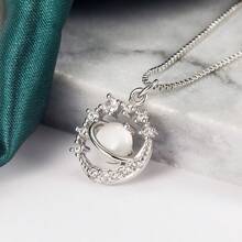 1pc Dreamy Planets & Universe Astronomy Sphere Colorful Pendant Necklace, Suitable For Women Everyday Wear