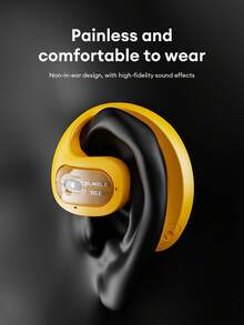 TRANSFORMERS TF-T07 被动式防噪挂耳式无线耳机，开放式设计，5.4低延迟电竞耳机，360度环绕音效，高清通话，麦克风，音乐播放，长续航 - 黑色 - 查看 10