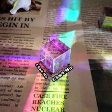 Optischer Glas X-Würfel doppelbrechender Würfel: RGB Kombinierer Teilerprismus, Bildungsgeschenk, Klassenzimmer-Physik, geeignet für Alter 14+