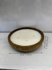 1 Peça Vela Perfumada em Forma de Barco de Madeira no Estilo Novo, Presente de Festa, Decoração de Atmosfera de Feriado, Vela Perfumada em Tigela de Madeira para Iluminação Doméstica, Perfeita para Casa, Hotel e Restaurante de Alta Classe. Adequada para Decoração Doméstica