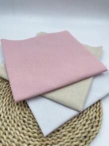 Set de 2 piezas de 50cm*50cm de tela tipo lino de colores, tela de lino liso para manualidades, tela de lino para sofá, tela de lino artesanal en múltiples colores: rosa, beige, blanco